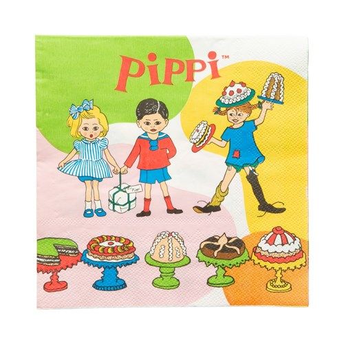 Pippi Langstrumpf Servietten, 16 Stück