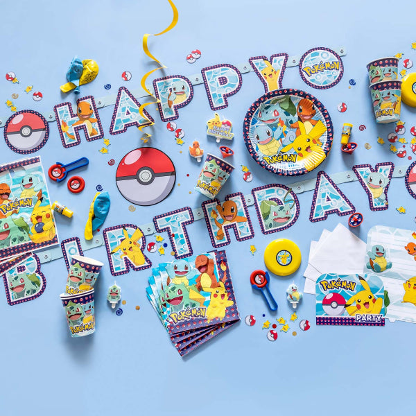 Buchstabenkette Happy Birthday, Pokemon, 2,1m