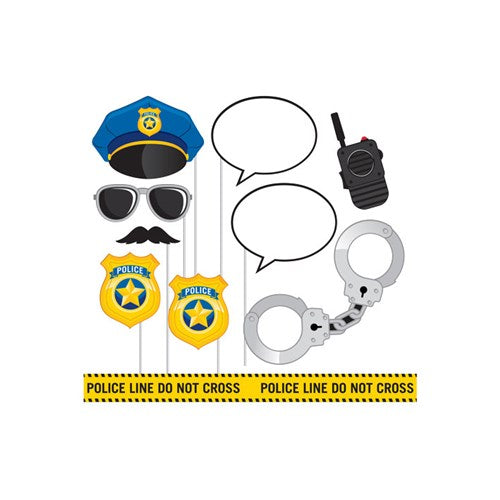 Fotorequisiten-Set Polizei Party, 10-tlg kinderparties-shop