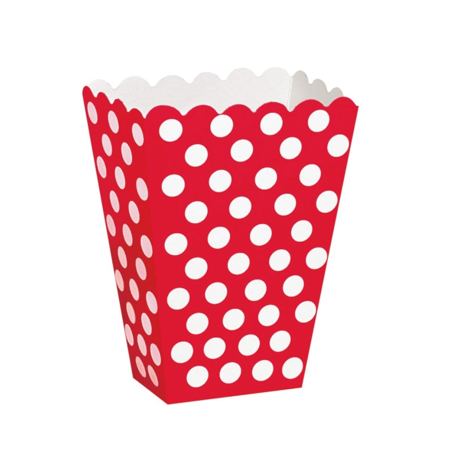 Popcorn-Box-gepunktet-versch-Farben-8er-Pack-Weiss-Silber