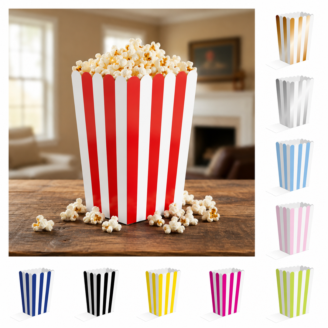 Popcornboxen-gestreift-8-Stück-limonen grün