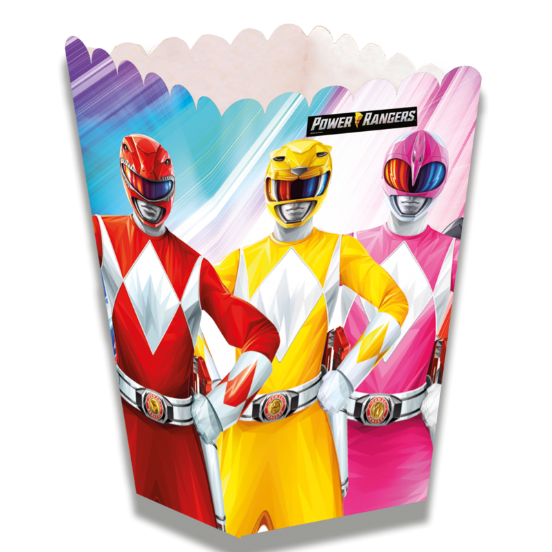 Power Rangers Popcorn Box / Snackbox, Kindergeburtstag Party Deko ...