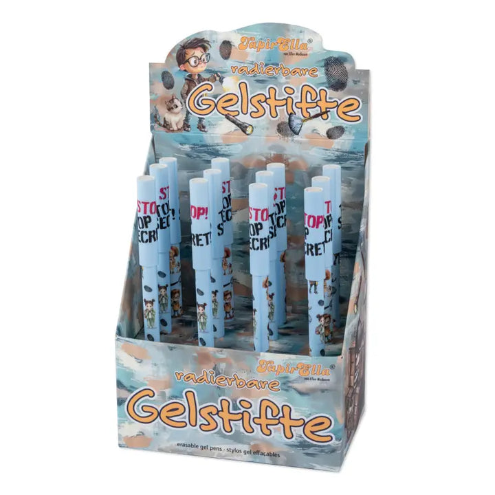 Penne gel cancellabili, motivo detective, 1 pezzo