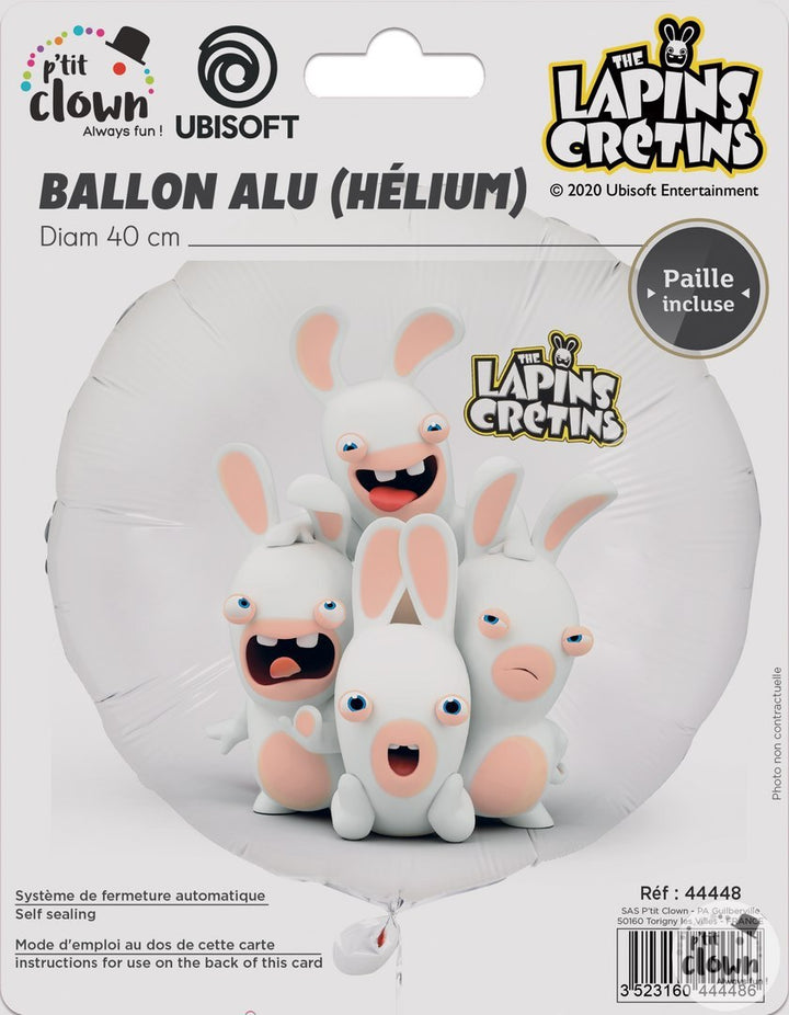 Folienballon Raving Rabbids, 45 cm kinderparties-shop