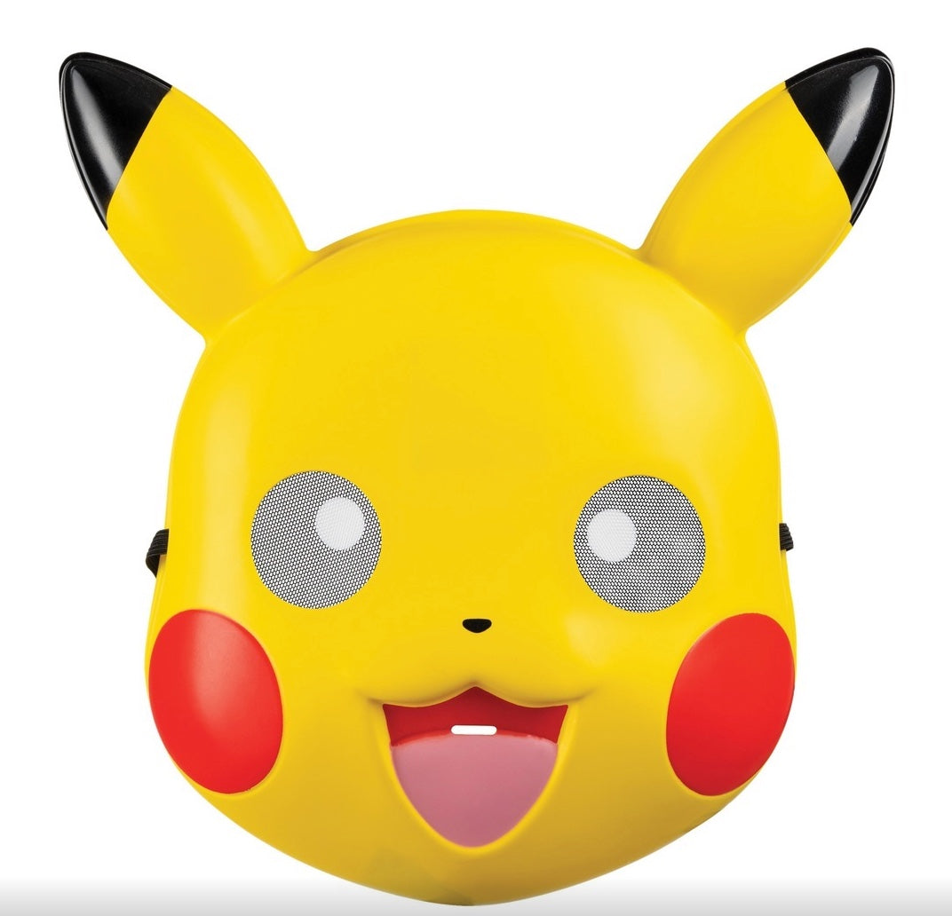 Pokemon-Pikachu-Maske-Kostüm-Zubehör-Kunststoff-Verstellbare-elastische-Träger-für-optimalen-Sitz-Kopie