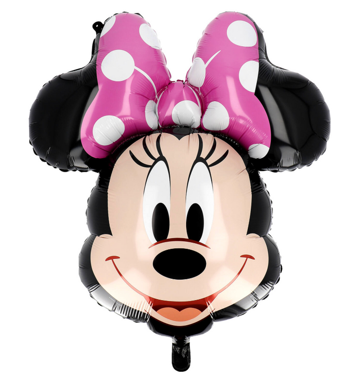 Minnie-Mouse-Folienballon-doppelseitig-45-cm-Vorderseite:-Minnie-Hinterseite:-Schwarz-+-Logo