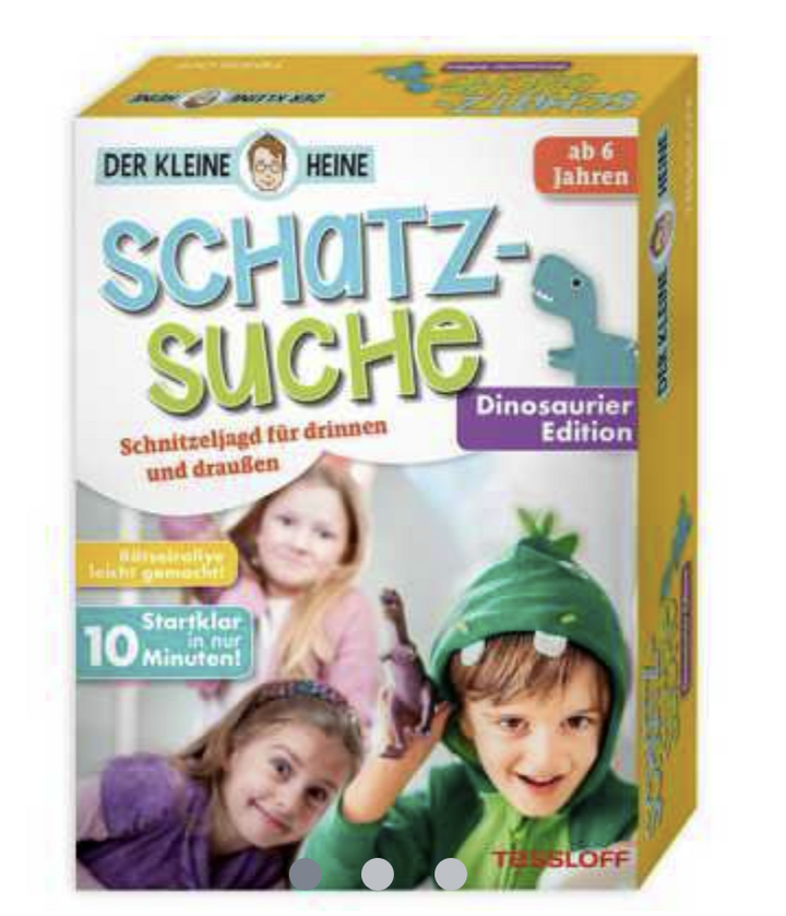 Der kleine Heine, Schatzsuche für drinnen und draussen, Dino Edition, Party-Spiel, ab 6 Jahren kinderparties-shop