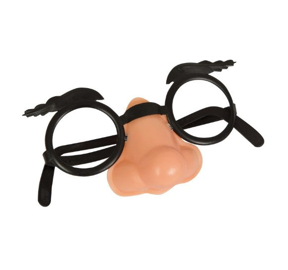 Scherzartikel Verkleidung: Brille mit Nase, Partyspass & Party Mitgebsel, 4er Pack