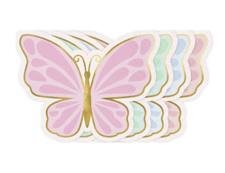 Servietten Schmetterling, 16 x 12 cm, 12er Pack kinderparties-shop