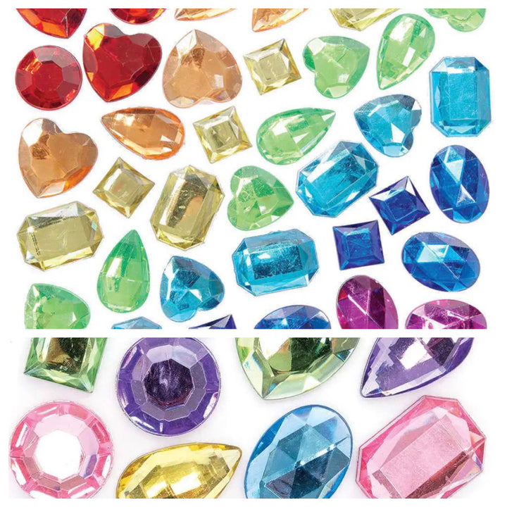 Pierres décoratives, pierres strass autocollantes en acrylique / pierres de cristal avec effet 3D, diff. Motifs