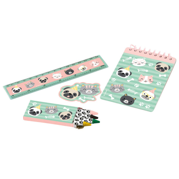 Mitgebsel Set Hello Pets, Schreibset für 6 Kinder, 24-tlg kinderparties-shop