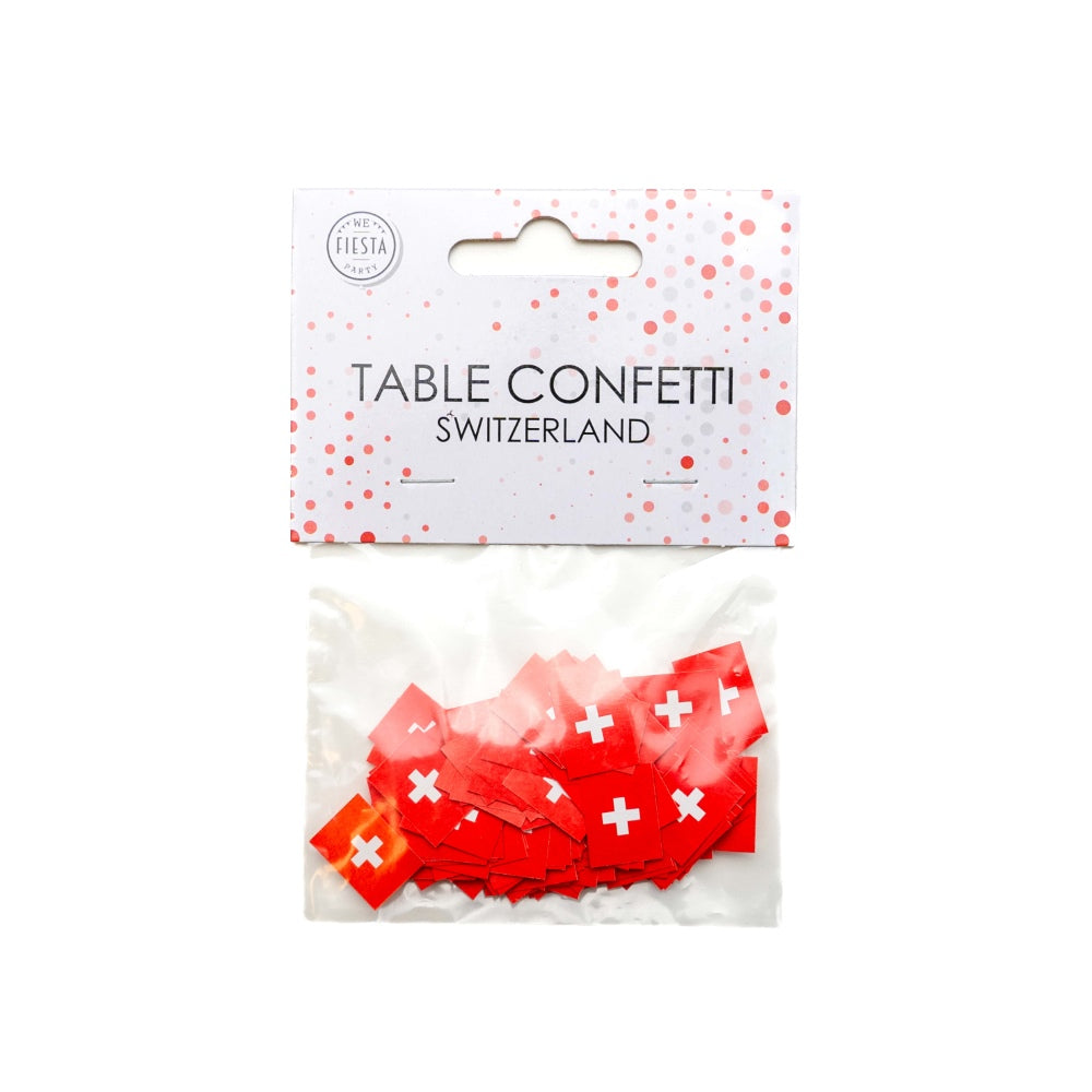 Confetti Swiss flag, table decoration, 14g