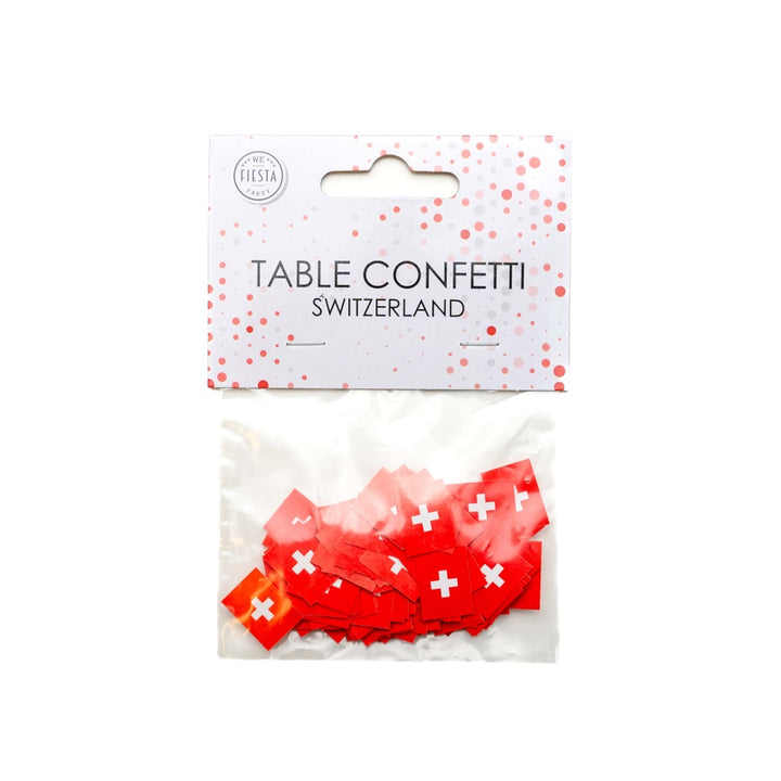 Confetti Swiss flag, table decoration, 14g