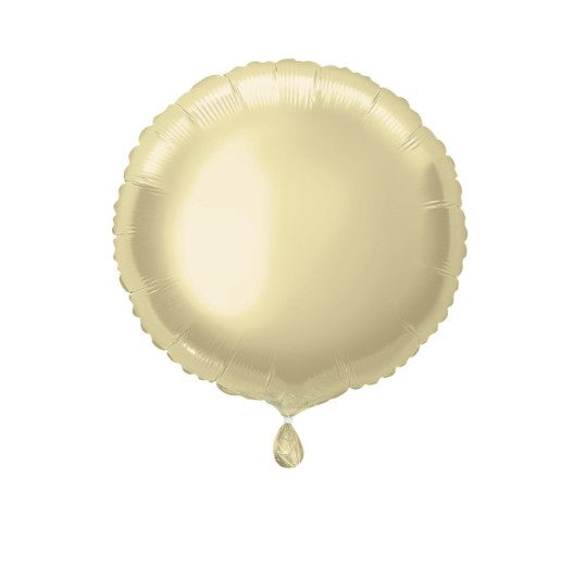Folienballon helles gold, rund, 45 cm