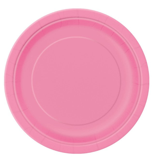 Party Teller, unifarben rosa / hot pink, 8er Pack, 23 cm