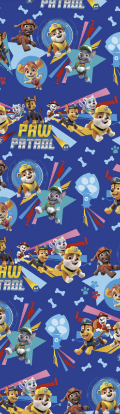 Geschenkpapier Paw Patrol, 3 versch. Muster, 70 X 200 cm kinderparties-shop