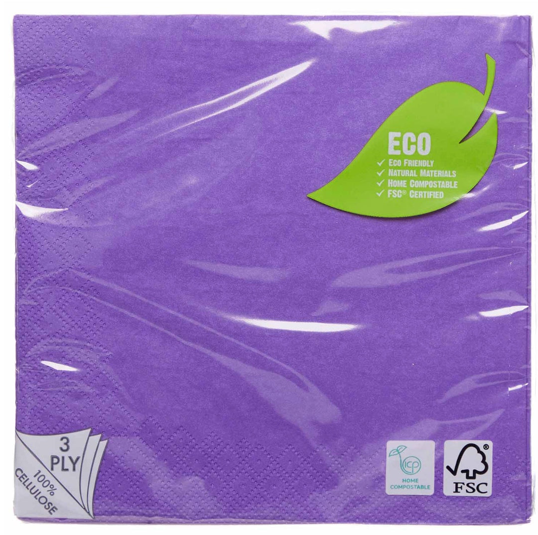 Servietten unifarben violett, 20 Stück