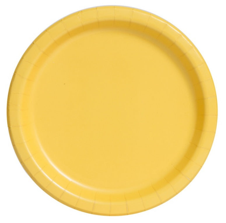 Partyteller, unifarben gelb, 8er Pack, 22 cm