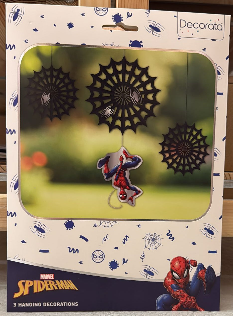 Hängedeko-Spiderman-World-of-Webs-4er-Set