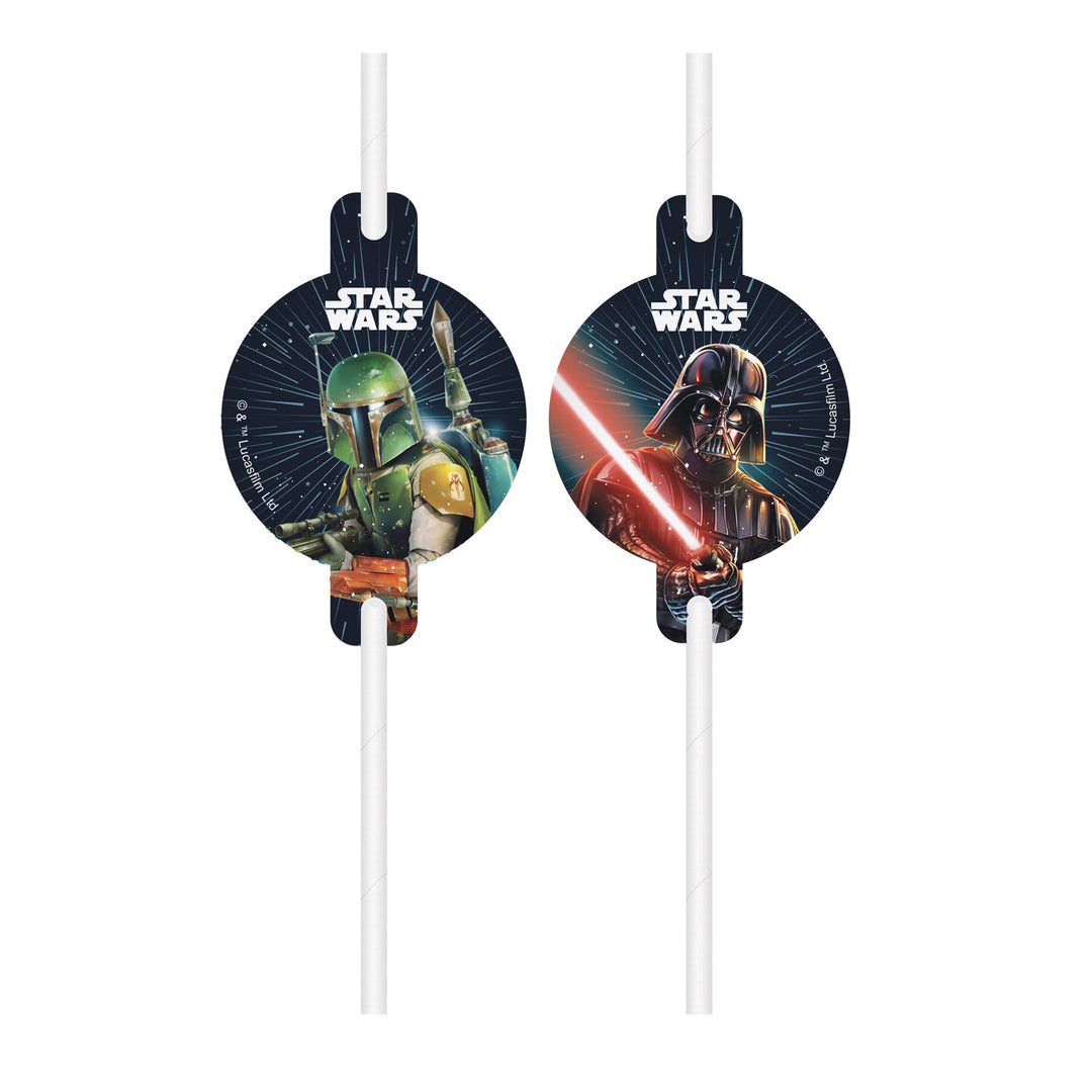 Star Wars Galaxy Trinkhalme, 4er Pack, FSC kinderparties-shop