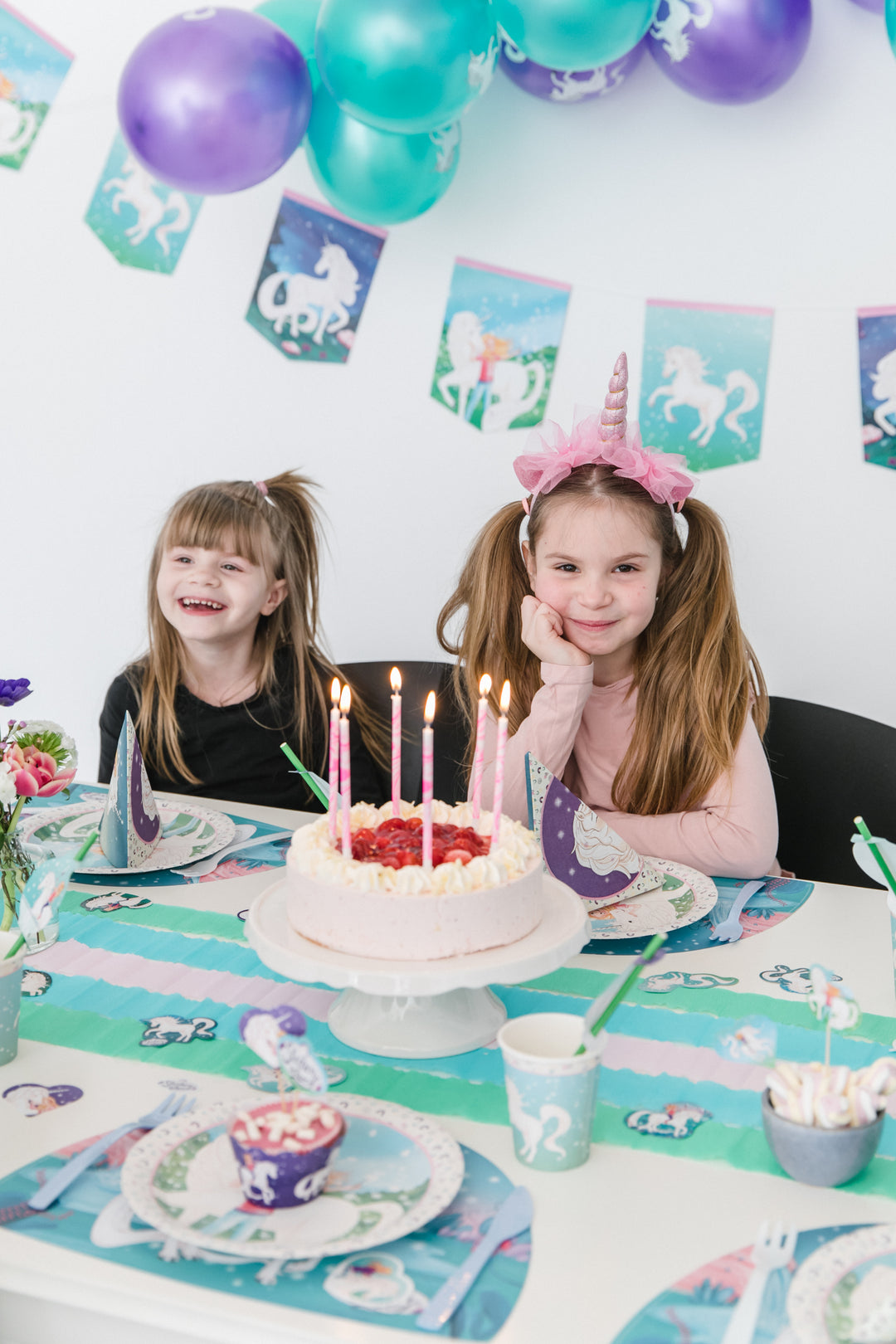 Sternenschweif Einhorn Trinkhalme, Papier, 8 Stück kinderparties-shop