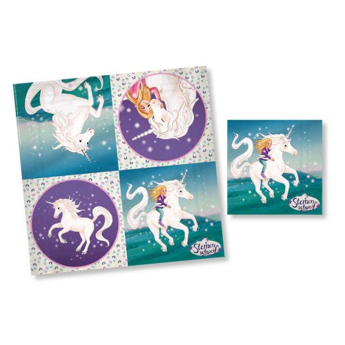 Servietten Sternenschweif Einhorn, 33 x 33 cm, 20er Pack kinderparties-shop