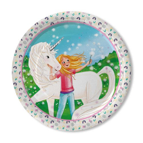 Sternenschweif Teller Einhorn, 8er Pack, 23 cm kinderparties-shop