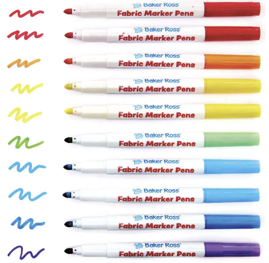 Stoffmal-Stifte mit feiner Spitze, Regenbogenfarben, 10er Pack kinderparties-shop