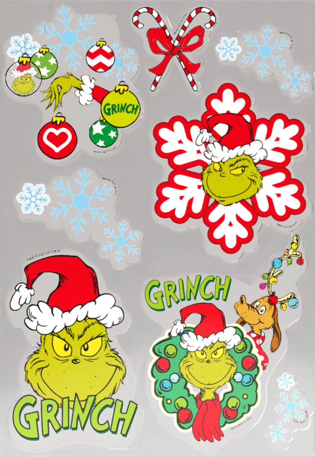 The-Grinch-Fensterbilder-Weihnachtsdeko-Sticker-1-Bogen