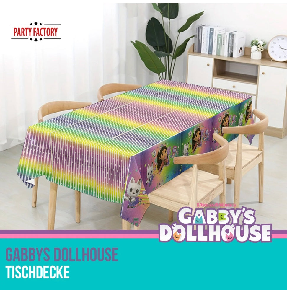 Tischdecke Gabby's Dollhouse, Papier, 1.8 x 1.2 m