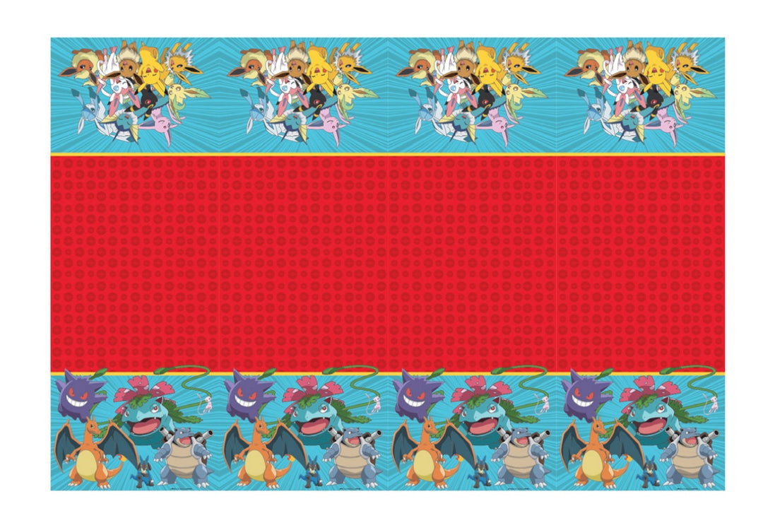 Pokemnon Party tablecloth, paper, 1.8 × 1.2 m, party decoration superhero party –