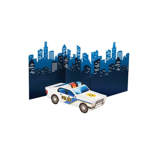 Tischdekoration Polizei, Tischaufsteller, 69 x 30cm kinderparties-shop