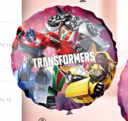 Transformers Folienballon, 45 cm, 1 Stk kinderparties-shop