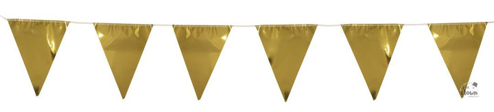 Wimpelkette metallic gold, 3.6 m kinderparties-shop