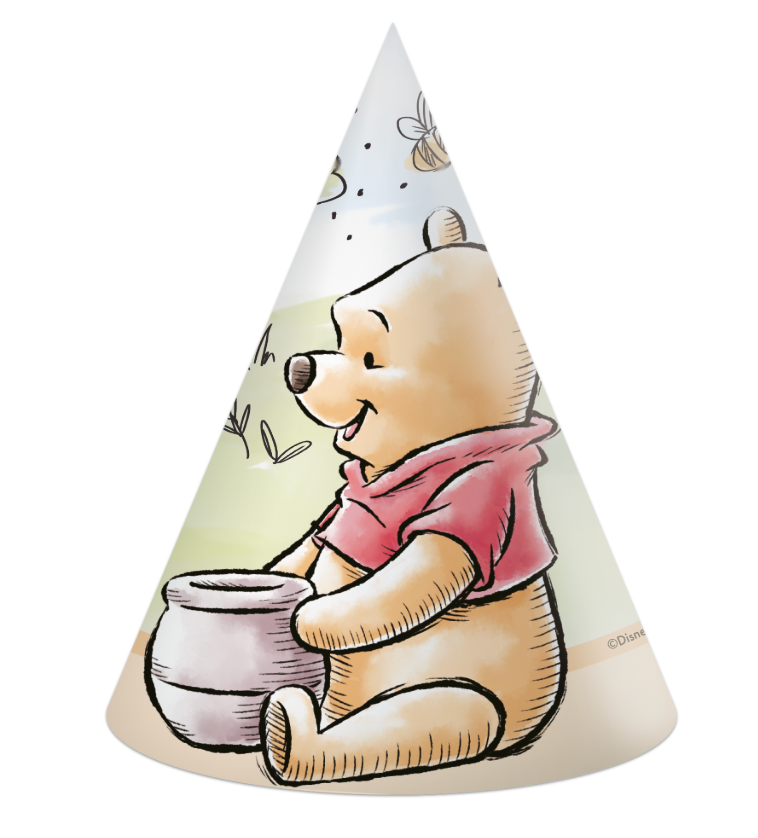 Partyhüte-Winnie-the-Pooh-Die-Natur-6-Stück