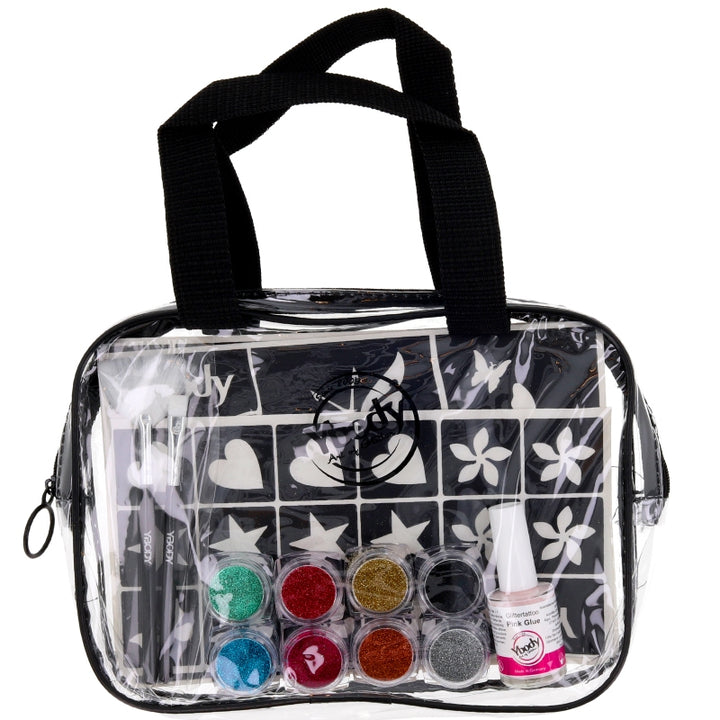 XXL Glitzertattoo Set Party-Mix für Kinder, 53-teilig