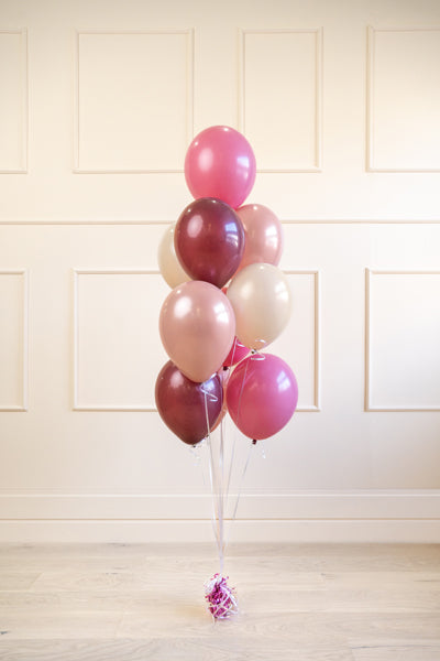 Luftballons Mix: Pastell rosa / pflaume & creme weiss, 10er Pack kinderparties-shop