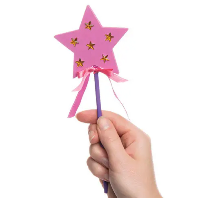 Zauberstab Bastelset Sterne aus Holz, 6er Pack