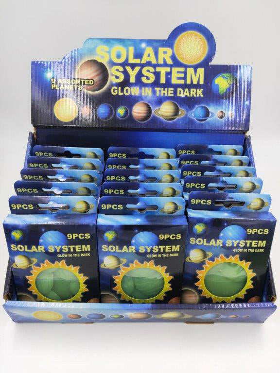 Weltraum Glow in the dark Sonnensystem, 9-tlg