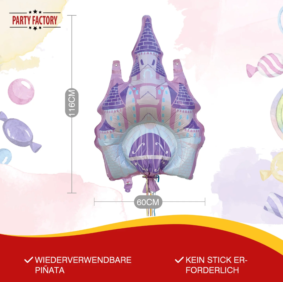 Folienballon-Pinata-Prinzessinnen-Schloss-aufblasbar-60-x-116-cm