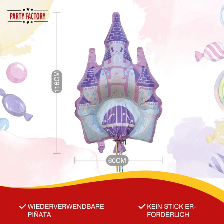 Folienballon-Pinata-Prinzessinnen-Schloss-aufblasbar-60-x-116-cm