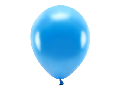 Luftballons, blau metallisiert, Eco, 10er Pack