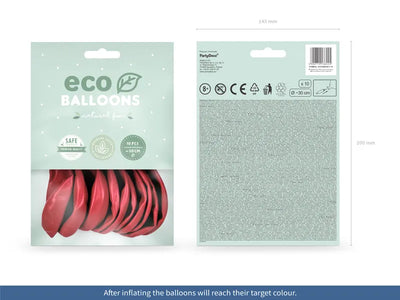Luftballons pastell korallen rot, Eco, 30 cm, 10er Pack