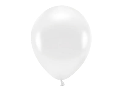 Luftballons, weiss metallisiert, Eco, 30 cm, 10er Pack