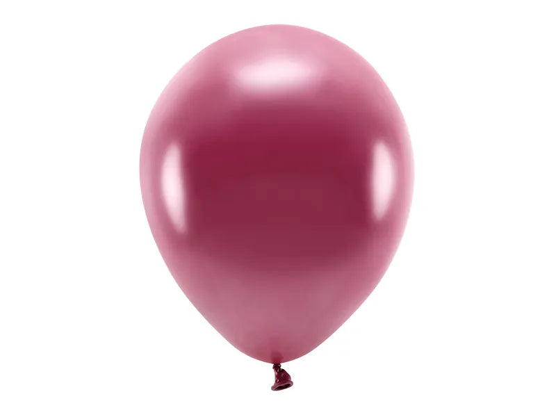 Luftballons, bordeauxrot metallisiert, Eco, 30 cm, 10er Pack