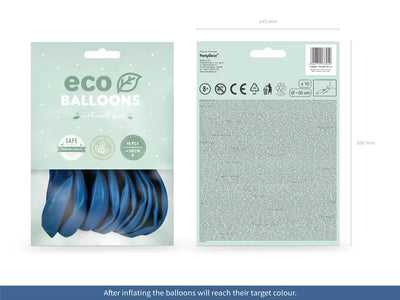 Luftballons pastell blau, Eco, 30 cm, 10er Pack