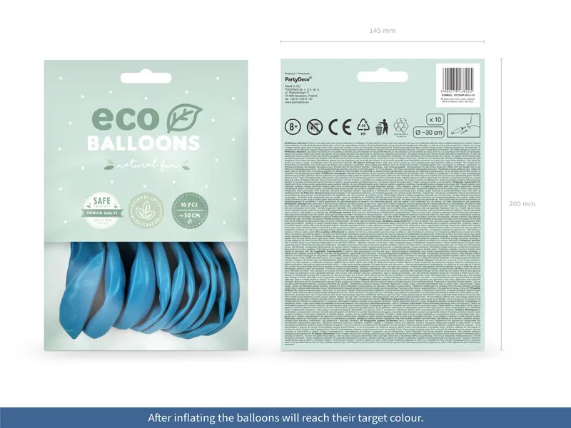 Luftballons babyblau, Eco, 30 cm, 10er Pack