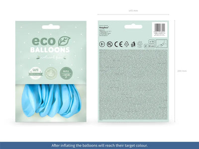 Luftballons pastell hellblau, Eco, 30 cm, 10er Pack