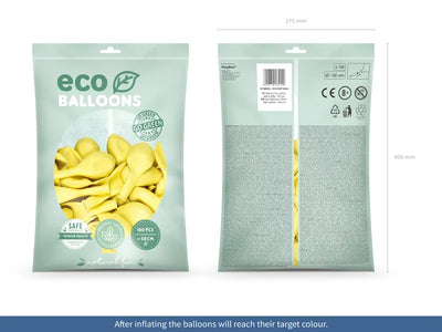 Luftballons, strohgelb metallisiert, Eco, 30 cm, 10er Pack