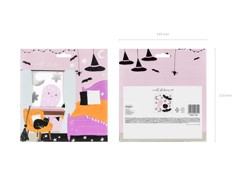 Halloween Wandaufkleber, Raumdeko, 14-tlg kinderparties-shop